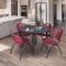 Regency Kahlo Round Table & Chair Sets, 48 W, 48 L, 29 H, Wood, Metal, Plastic Top, Grey TPL48RNDGYBK47BY - alternate 6